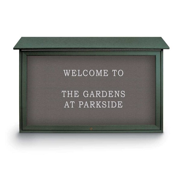 United Visual Products Indoor Enclosed Combo Board, 42"x32", Satin Frame/Burgundy & Forbo UVCB4232-BURGUN-FORBO - main